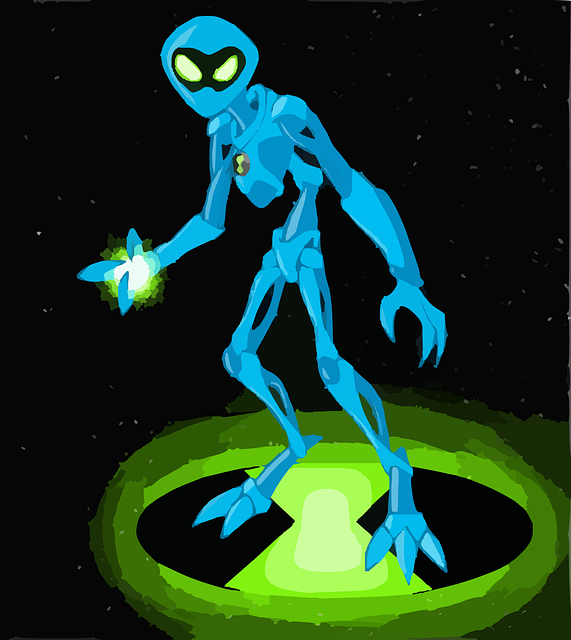 Free alien science fiction fiction vector