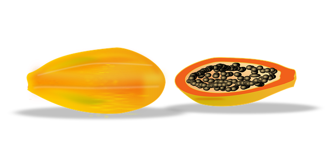 Free Papaya Slice vector and picture