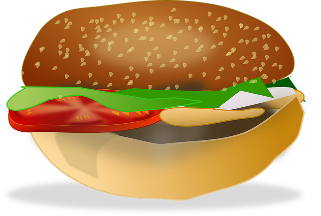 Free hamburger burger fastfood illustration