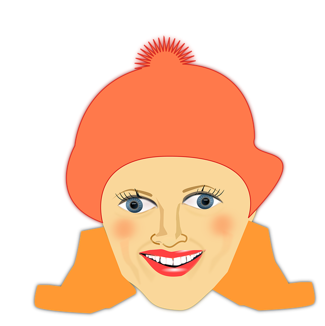 Free woman face head vector