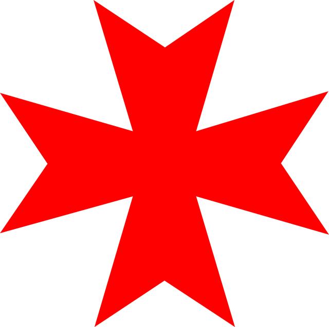 Free cross maltese amalfi vector