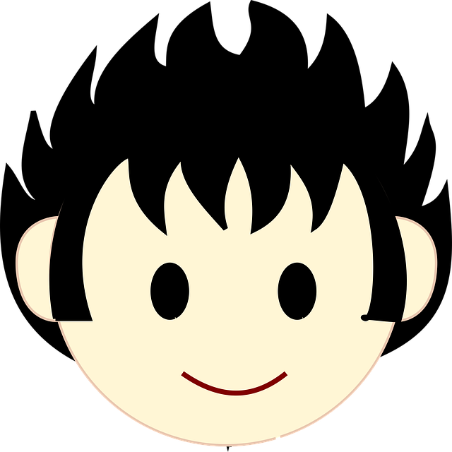 Free boy happy face vector