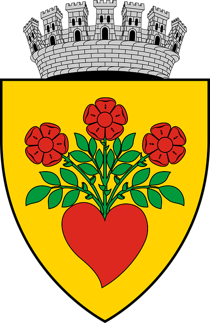Free coat arms emblem town vector
