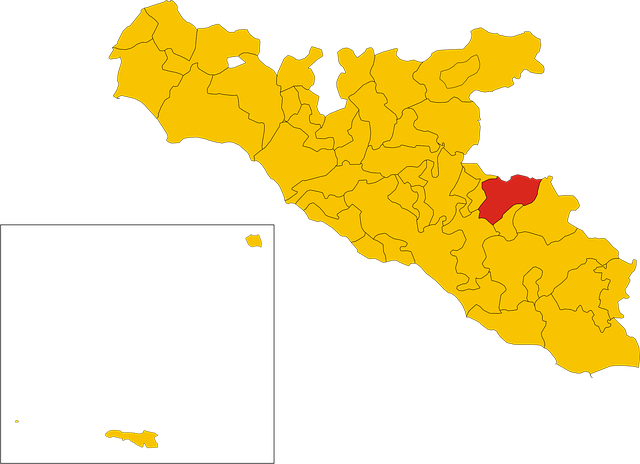 Free map italy region vector