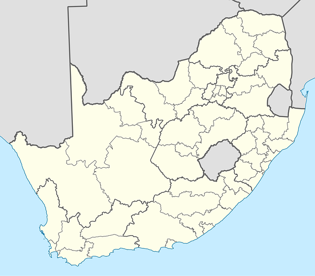 Free south africa map districts illustration