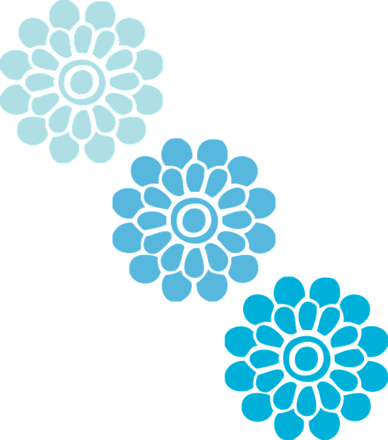Blomster, Blå, Tre, Mønstre, Designs