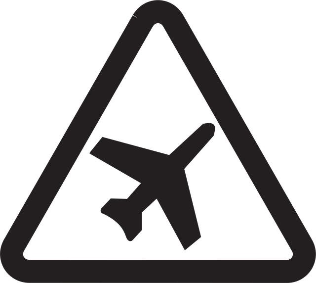 Free safety warning aircraft vector