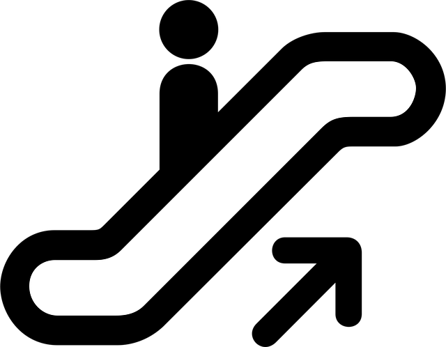 Free electric escalator up vector