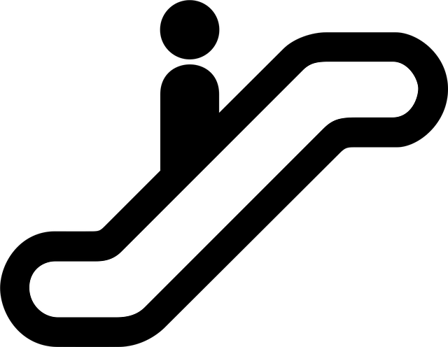 Free electric escalator transport vector
