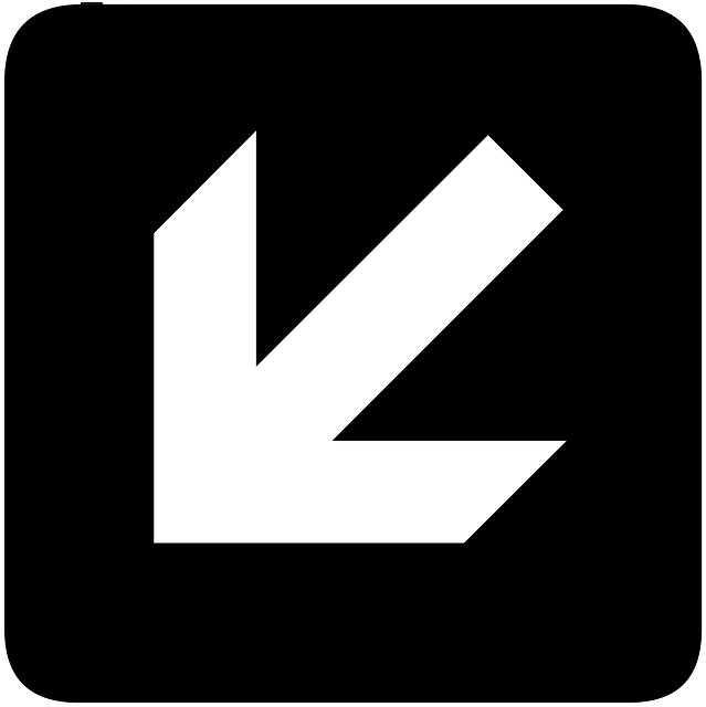 Free left arrow down vector