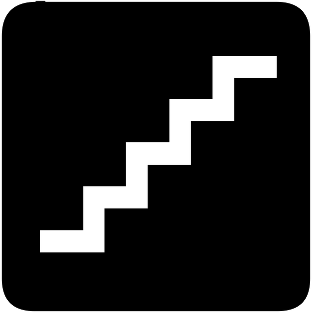 Free stairs climb levels illustration