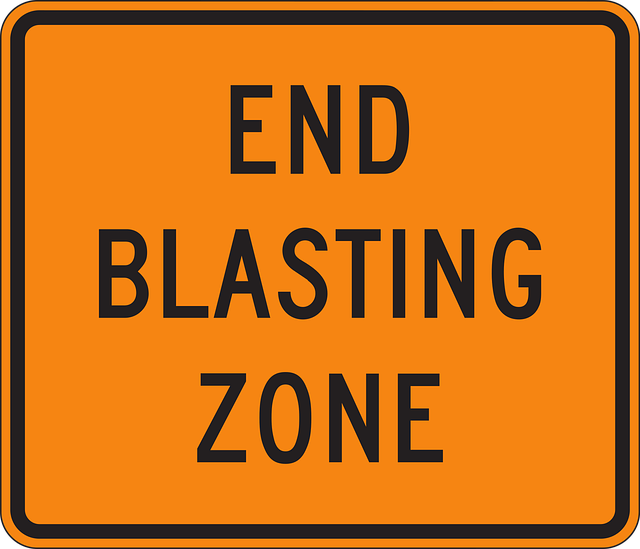 Free end blasting zone illustration