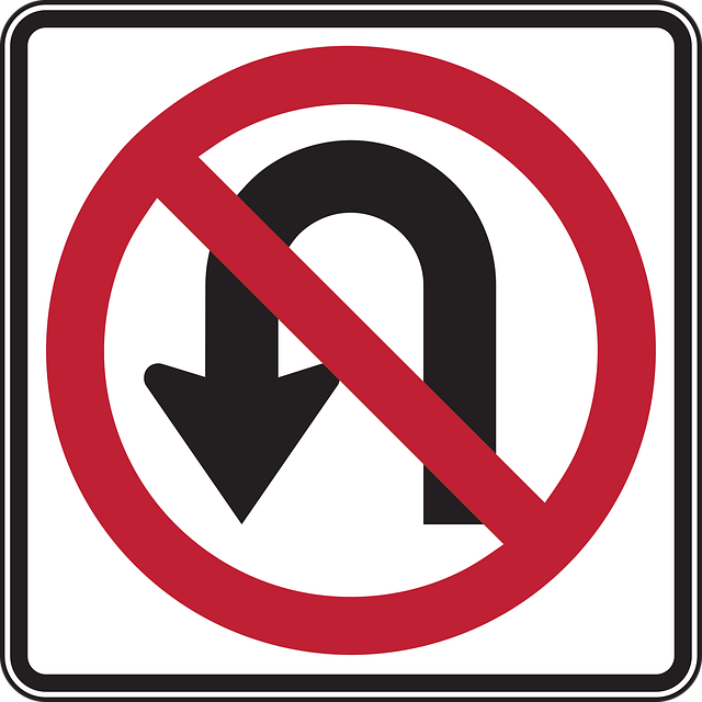 Free u turn drive turn vector