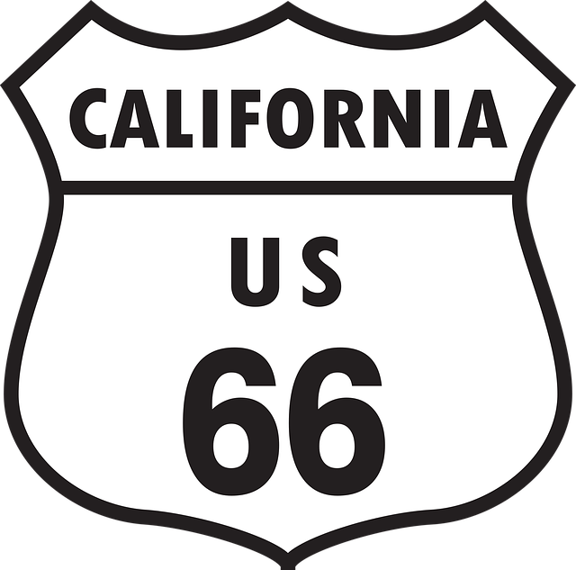 Free route 66 california vector