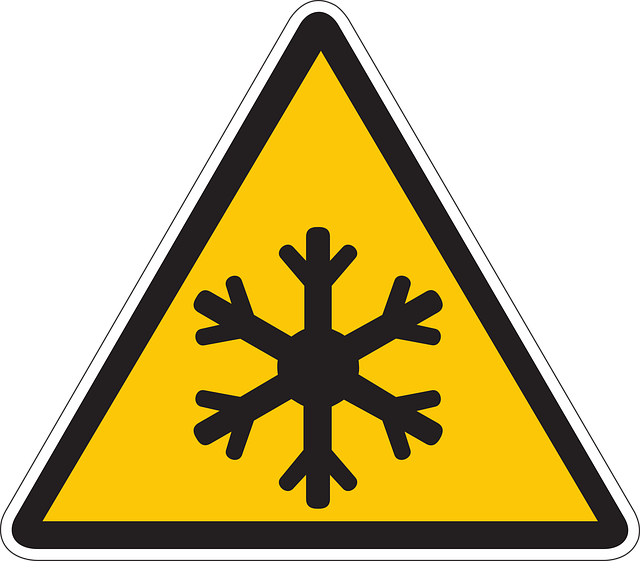 Free information warning snow vector