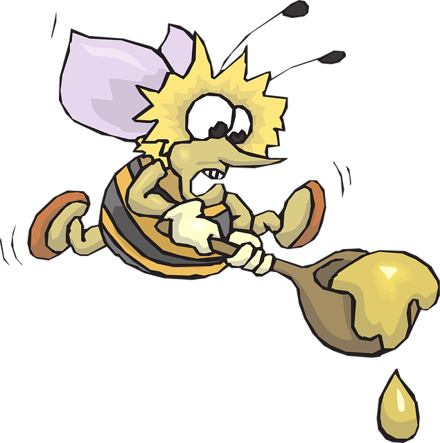 Free food honey bee vector