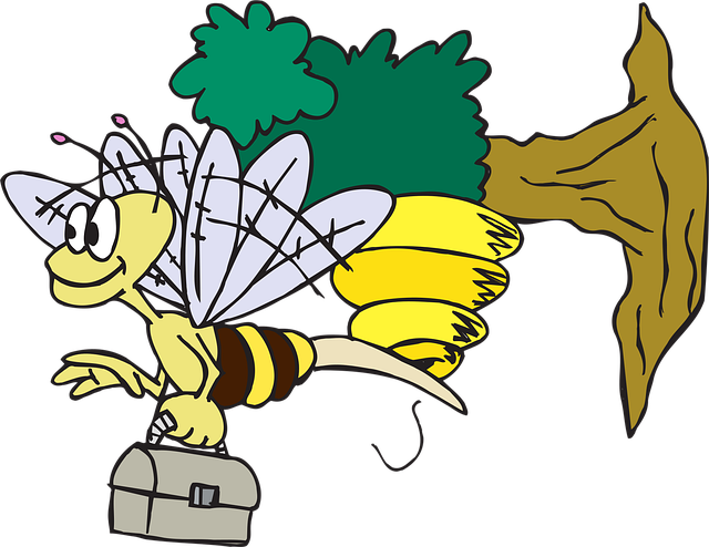 Free home going bee vector