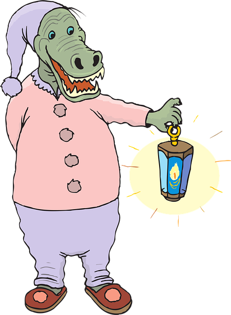 Free alligator cap santa illustration