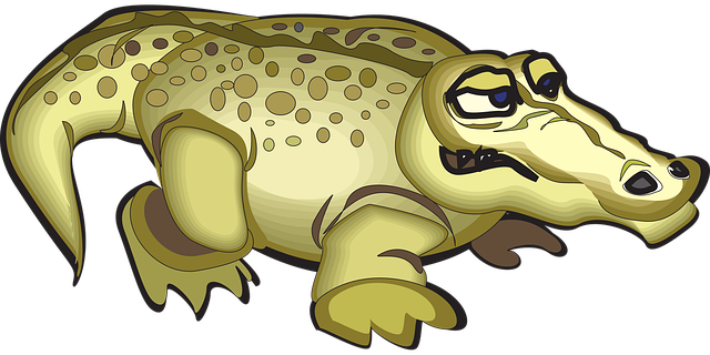 Free alligator yellow feet vector