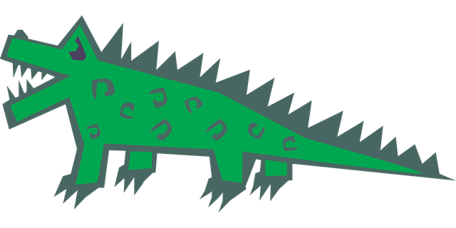Free teeth claws alligator vector