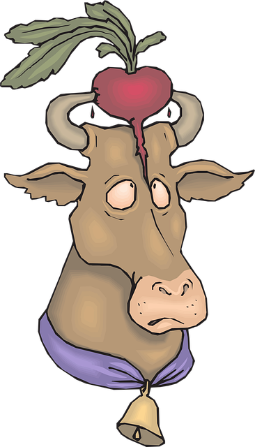 Free cow bell radish vector