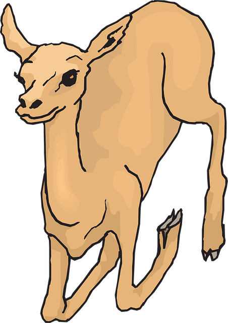 Free deer wild running vector