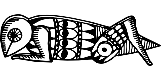 Free style patterns chameleon illustration