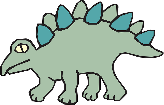 Free green dinosaur stegosaurus vector