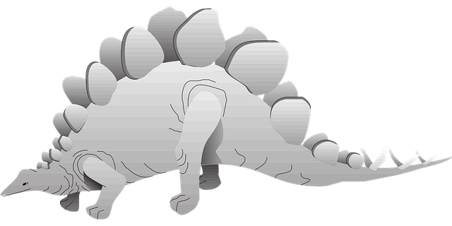 Free silver dinosaur stegosaurus vector