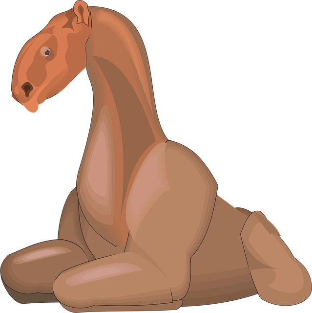 Free sitting long neck vector