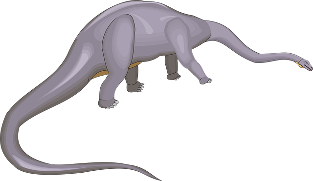 Free purple dinosaur leaning vector