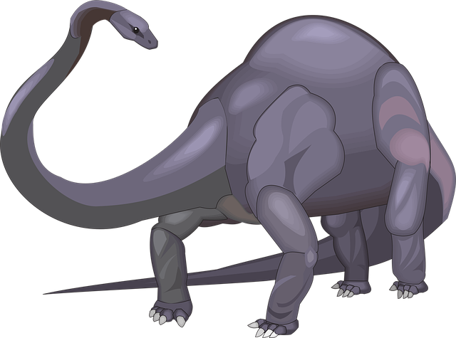 Free purple dinosaur long vector