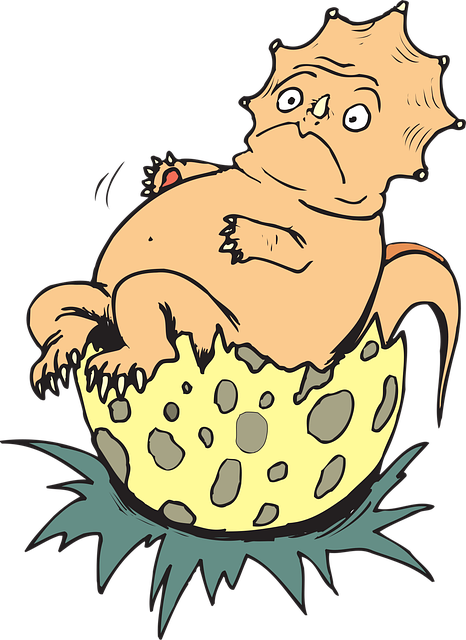 Free baby grass egg vector