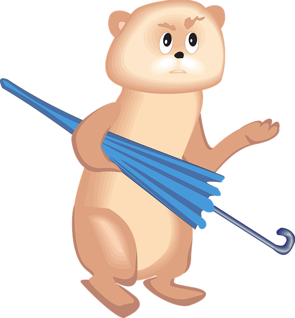 Free umbrella blue holding vector