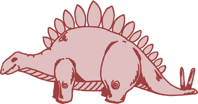 Free stegosaurus dinosaur reptile vector
