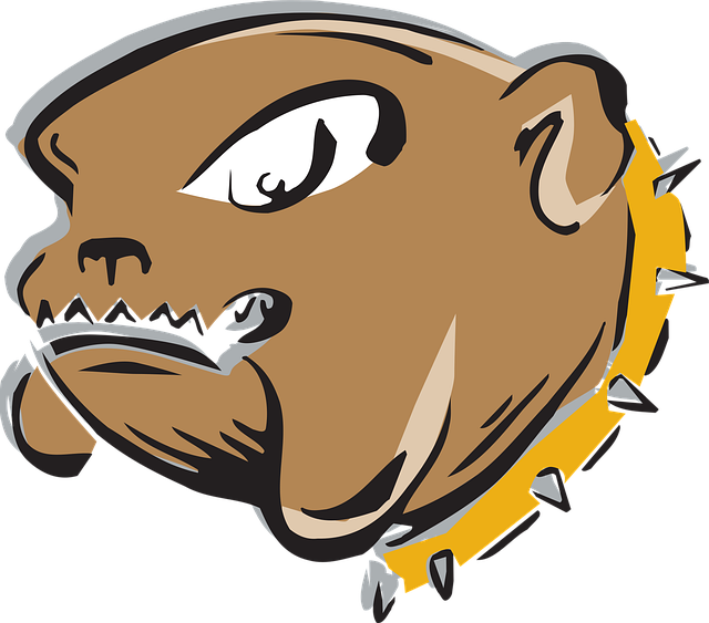 Free head angry bulldog vector