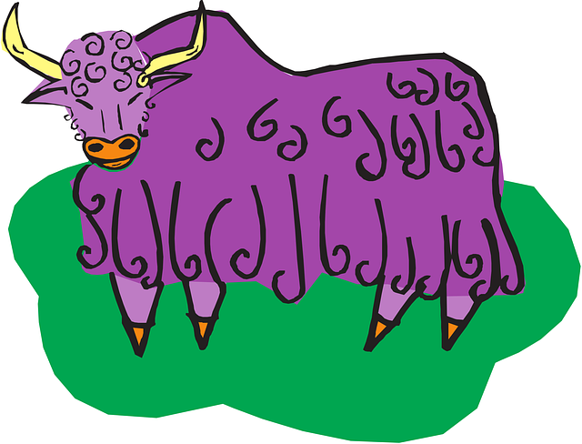 Free bull yak animal vector
