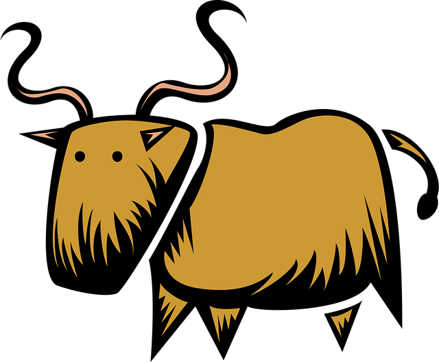 Free brown stylized bull vector