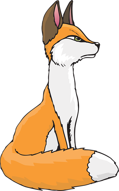 Free white orange fox vector