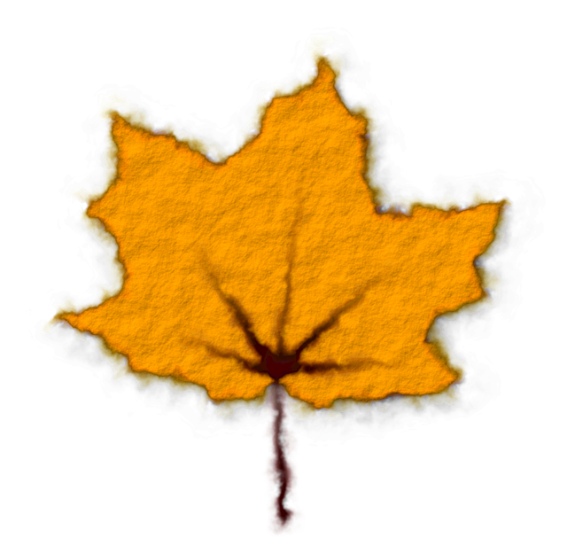 Free yellow maple leaf vector