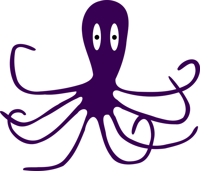 Free octopus purple ocean vector