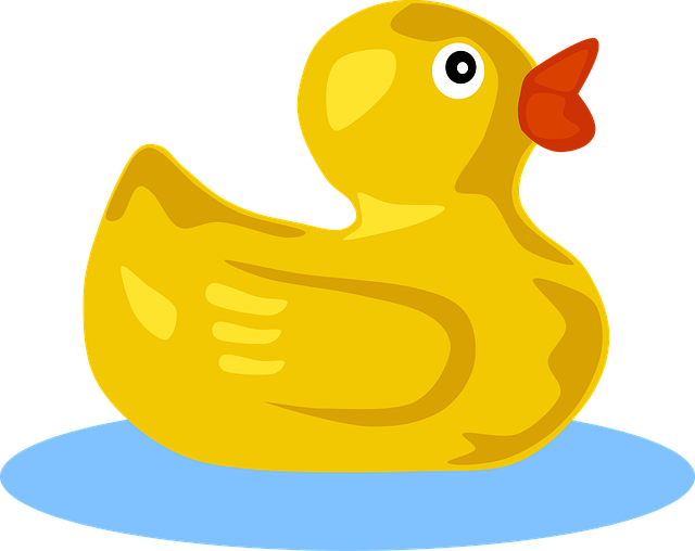 Free rubber duck toy bath illustration