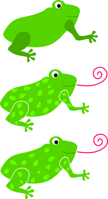 Free frogs green three vector