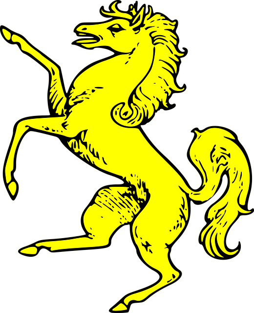 Free shield horse gold illustration