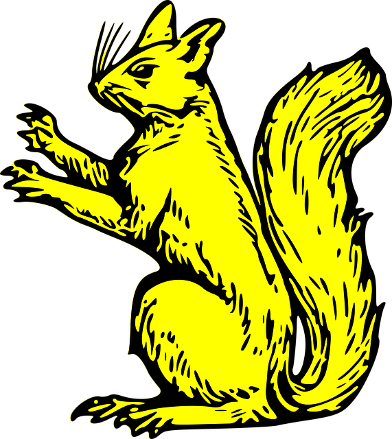 Free shield squirrel nature illustration