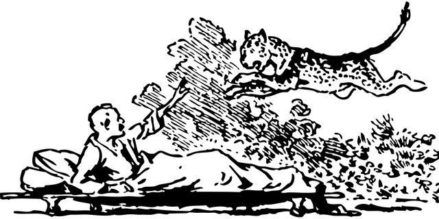 Free Man Leaping vector and picture