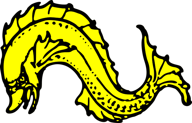 Free shield dolphin swimming vector