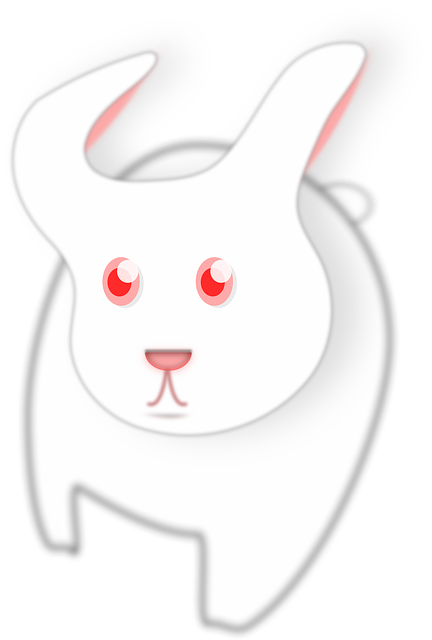 Free face white bunny vector