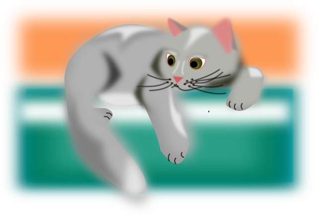 Free cat animal resting illustration