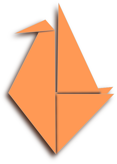 Free paper orange bird vector